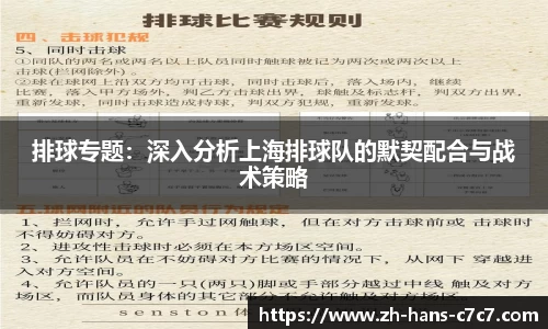 排球专题：深入分析上海排球队的默契配合与战术策略